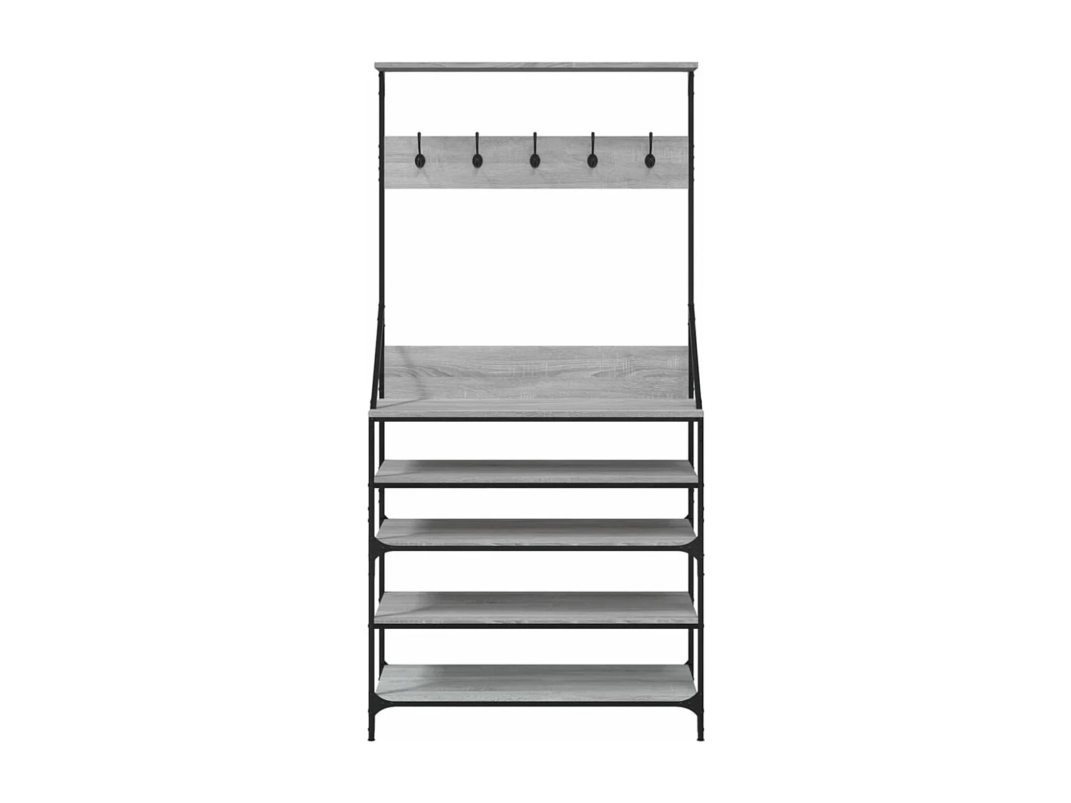 Perchero y zapatero sonoma gris