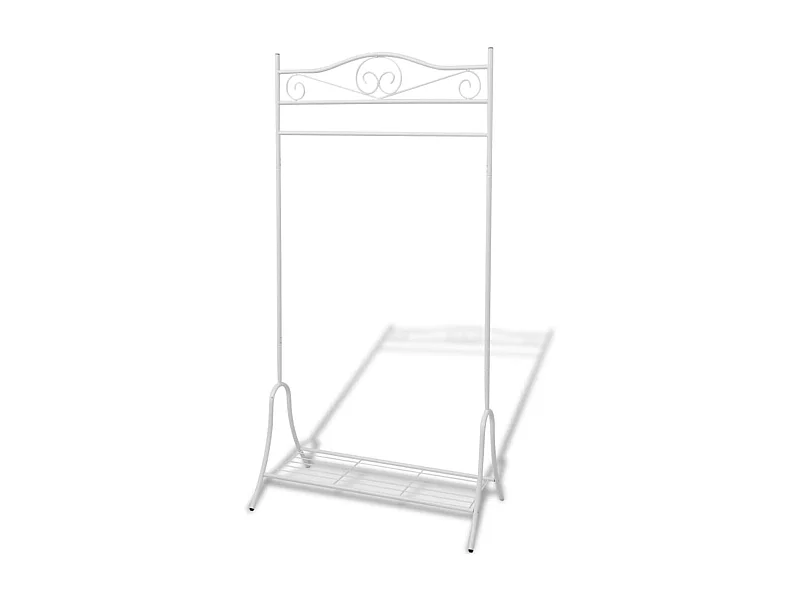 Wit stalen kledingrek