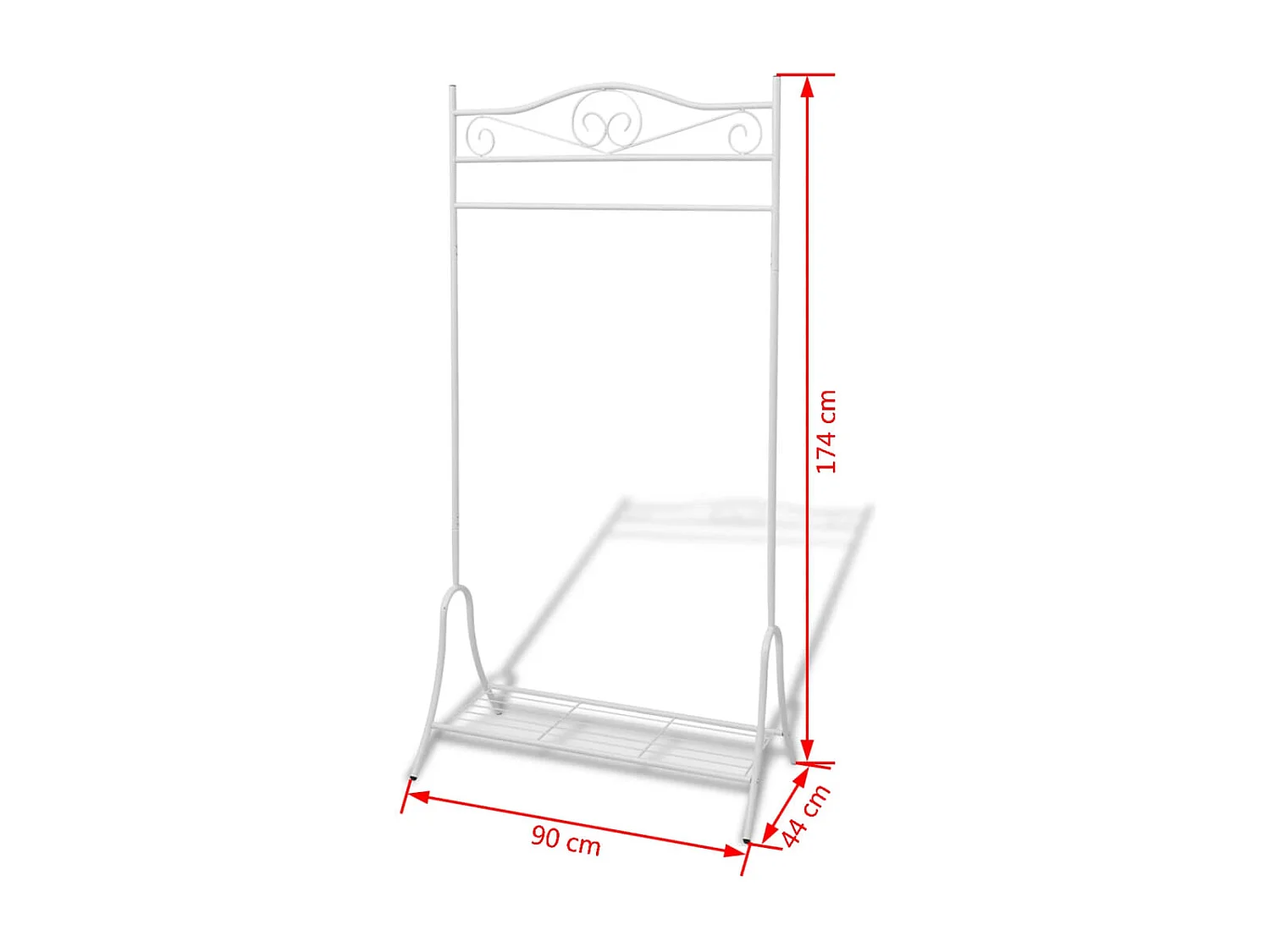 Portant à vêtements Blanc Acier