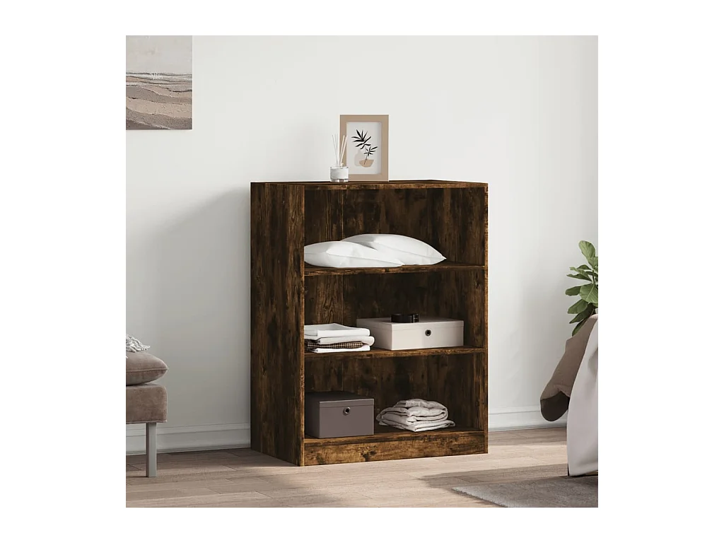 Gerookte eiken kledingkast 77x48x102 cm samengesteld hout