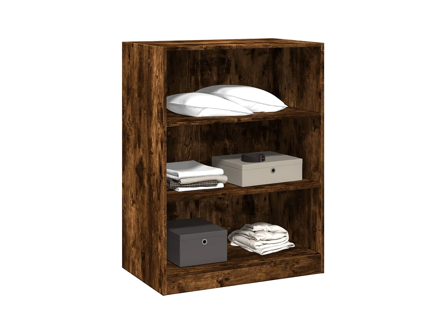 Gerookte eiken kledingkast 77x48x102 cm samengesteld hout