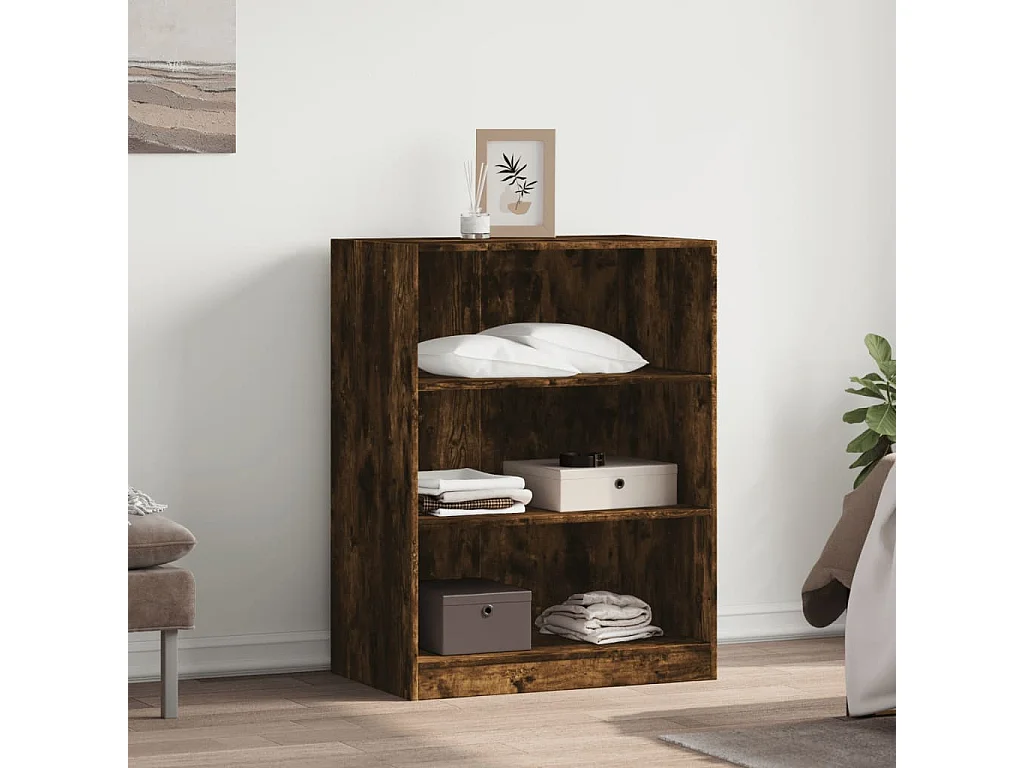 Garde-robe chêne fumé 77x48x102 cm bois d'ingénierie