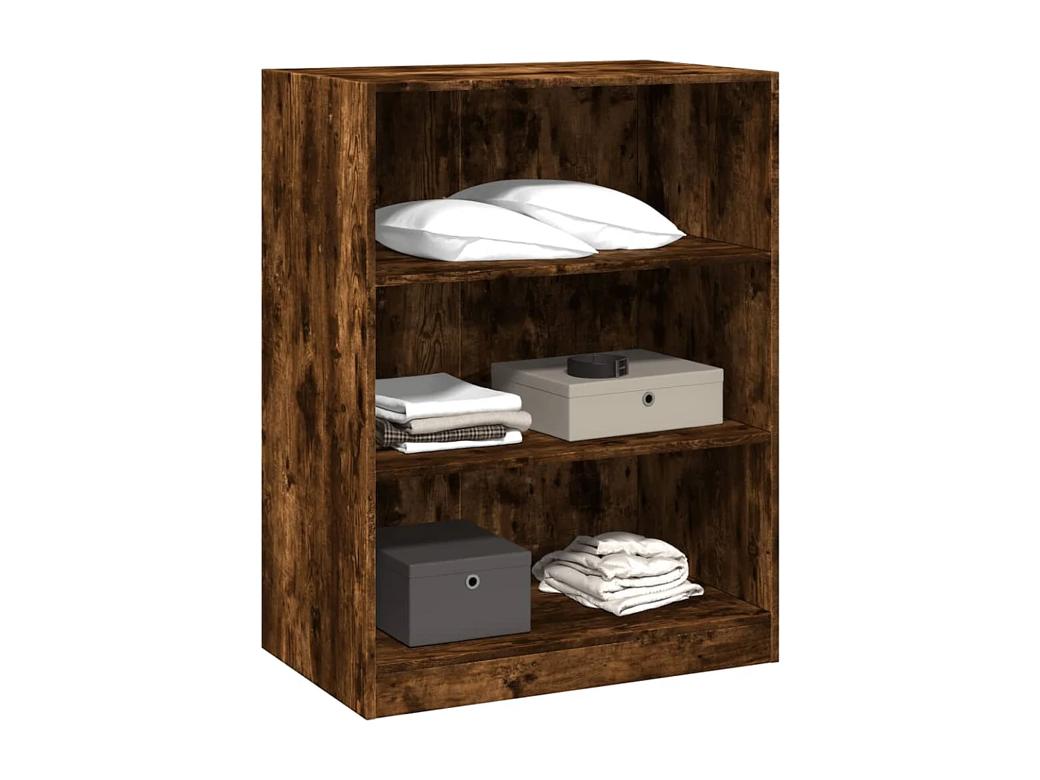 Garde-robe chêne fumé 77x48x102 cm bois d'ingénierie