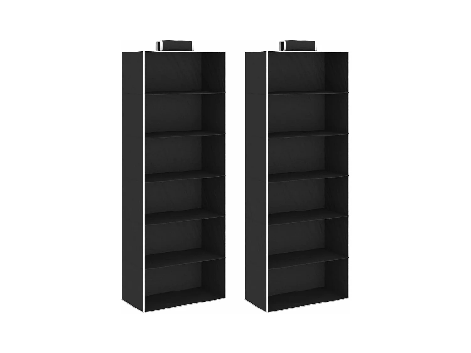Étagères suspendues de rangement 2 pcs 6 niveaux Tissu