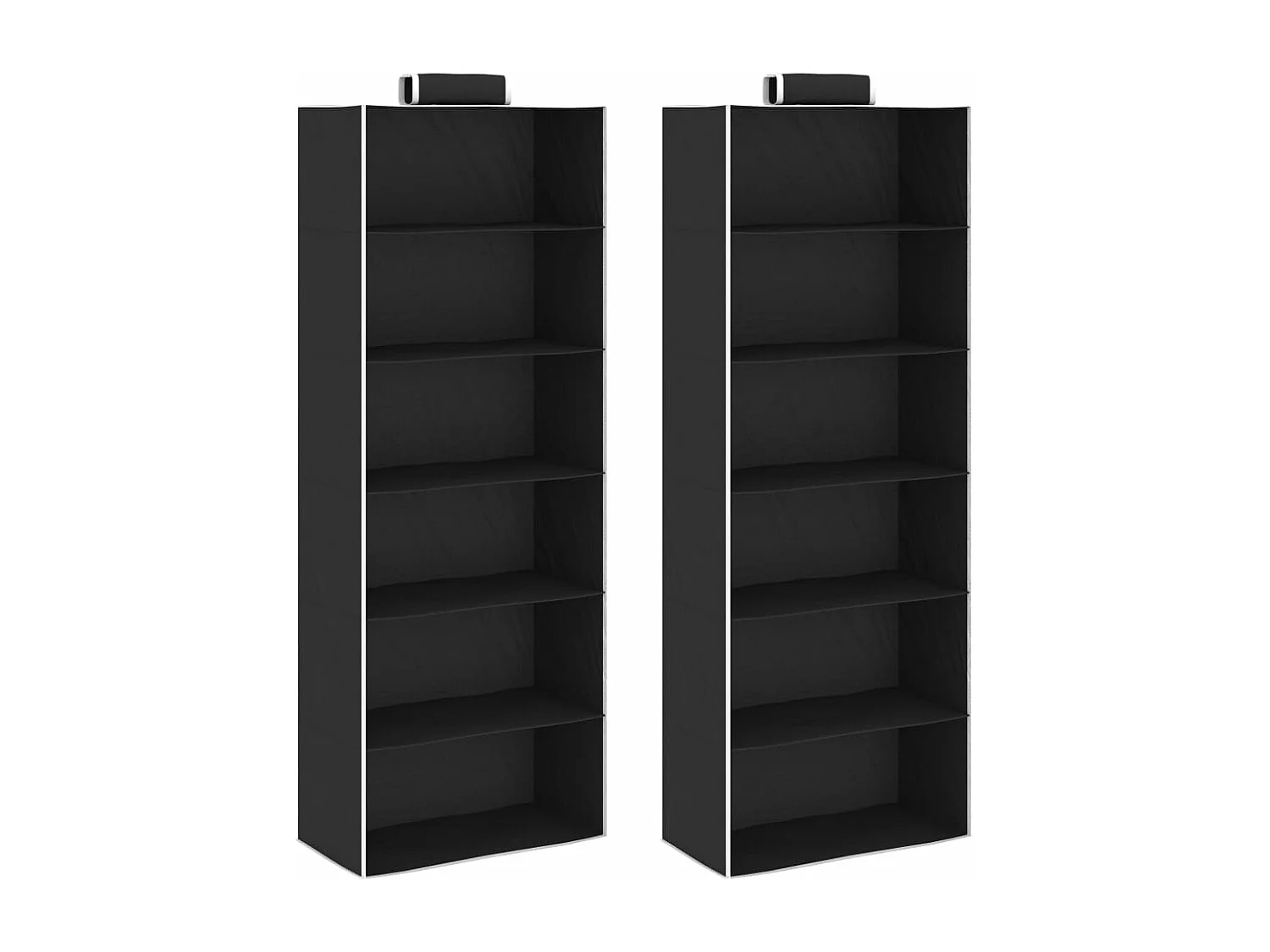 Étagères suspendues de rangement 2 pcs 6 niveaux Tissu