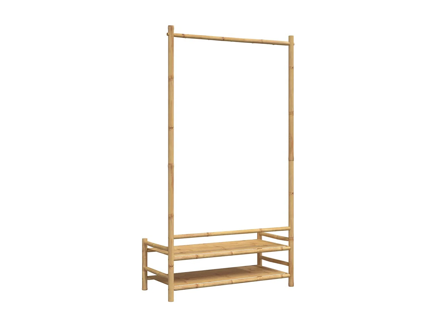 Porte-vêtement avec étagères 103x40x183 cm bambou