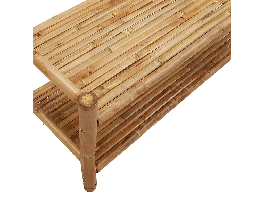 Porte-vêtement avec étagères 103x40x183 cm bambou