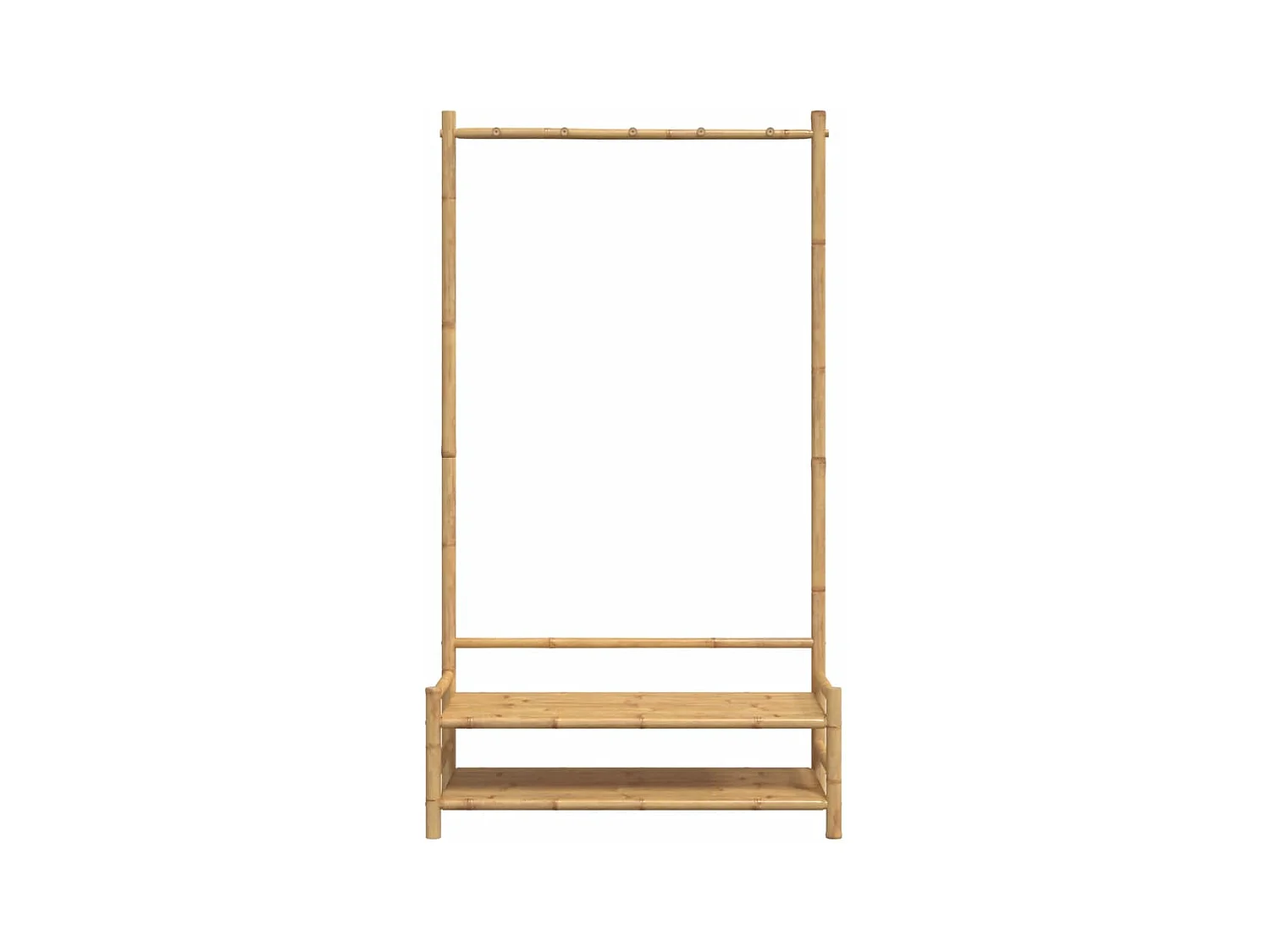Porte-vêtement avec étagères 103x40x183 cm bambou