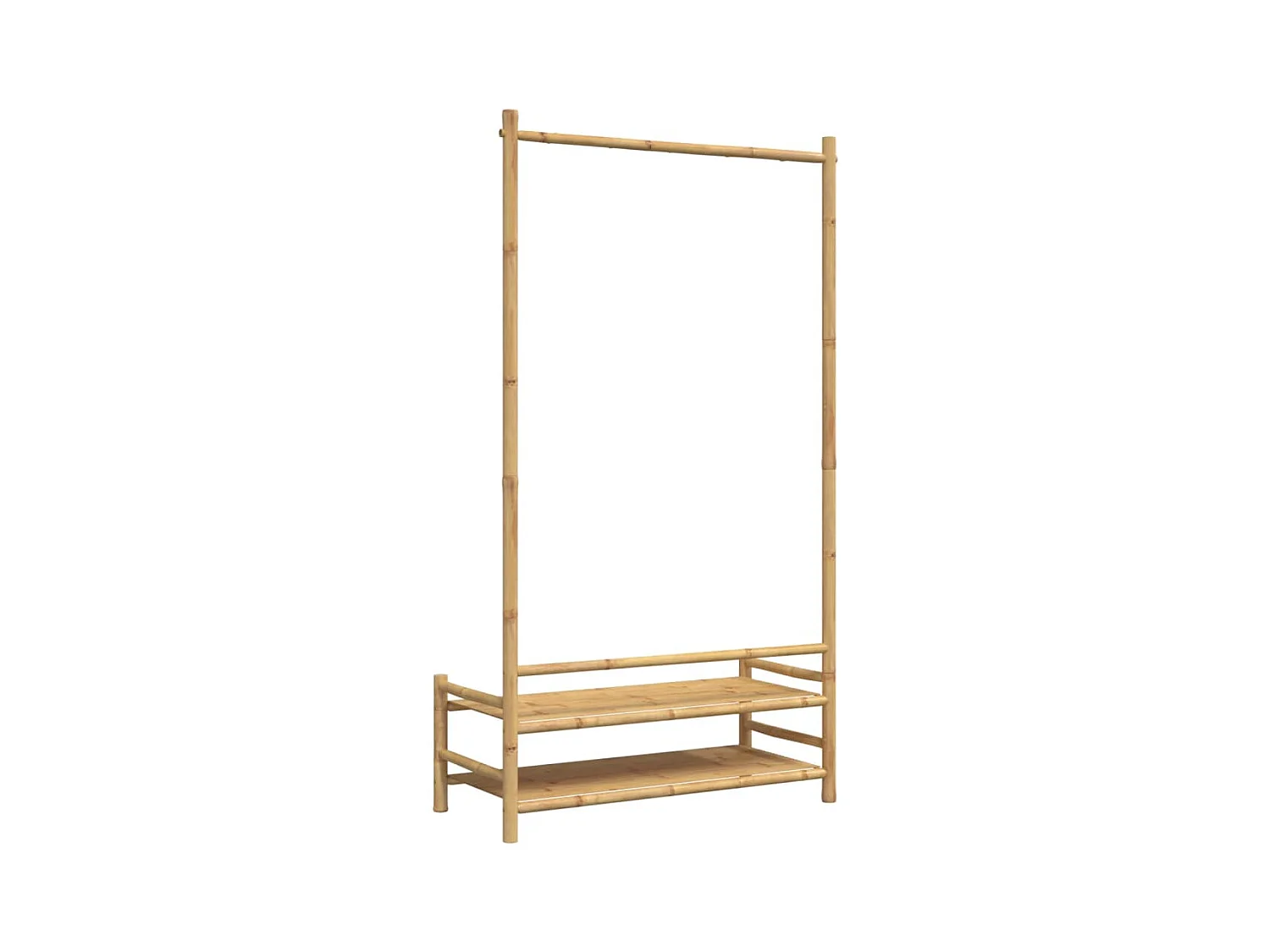 Porte-vêtement avec étagères 103x40x183 cm bambou