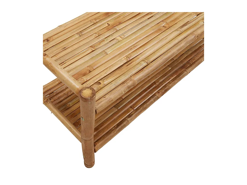 Porte-vêtement avec étagères 103x40x183 cm bambou