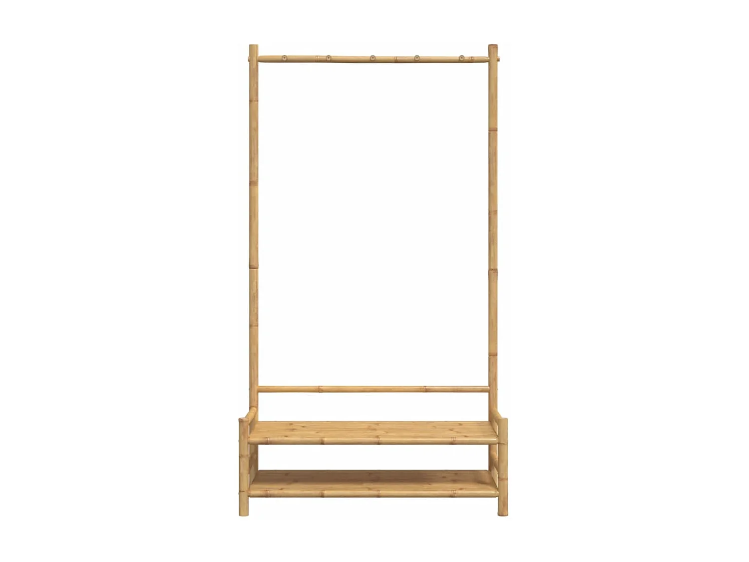 Porte-vêtement avec étagères 103x40x183 cm bambou