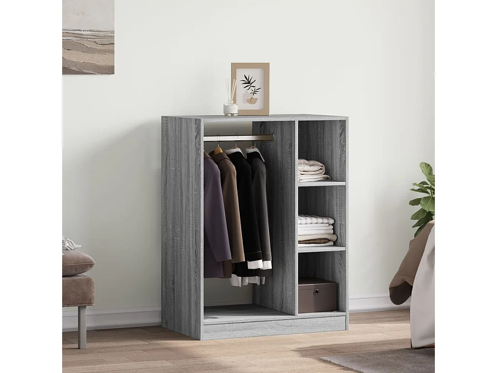 Armario Sonoma gris 77x48x102 cm madera contrachapada