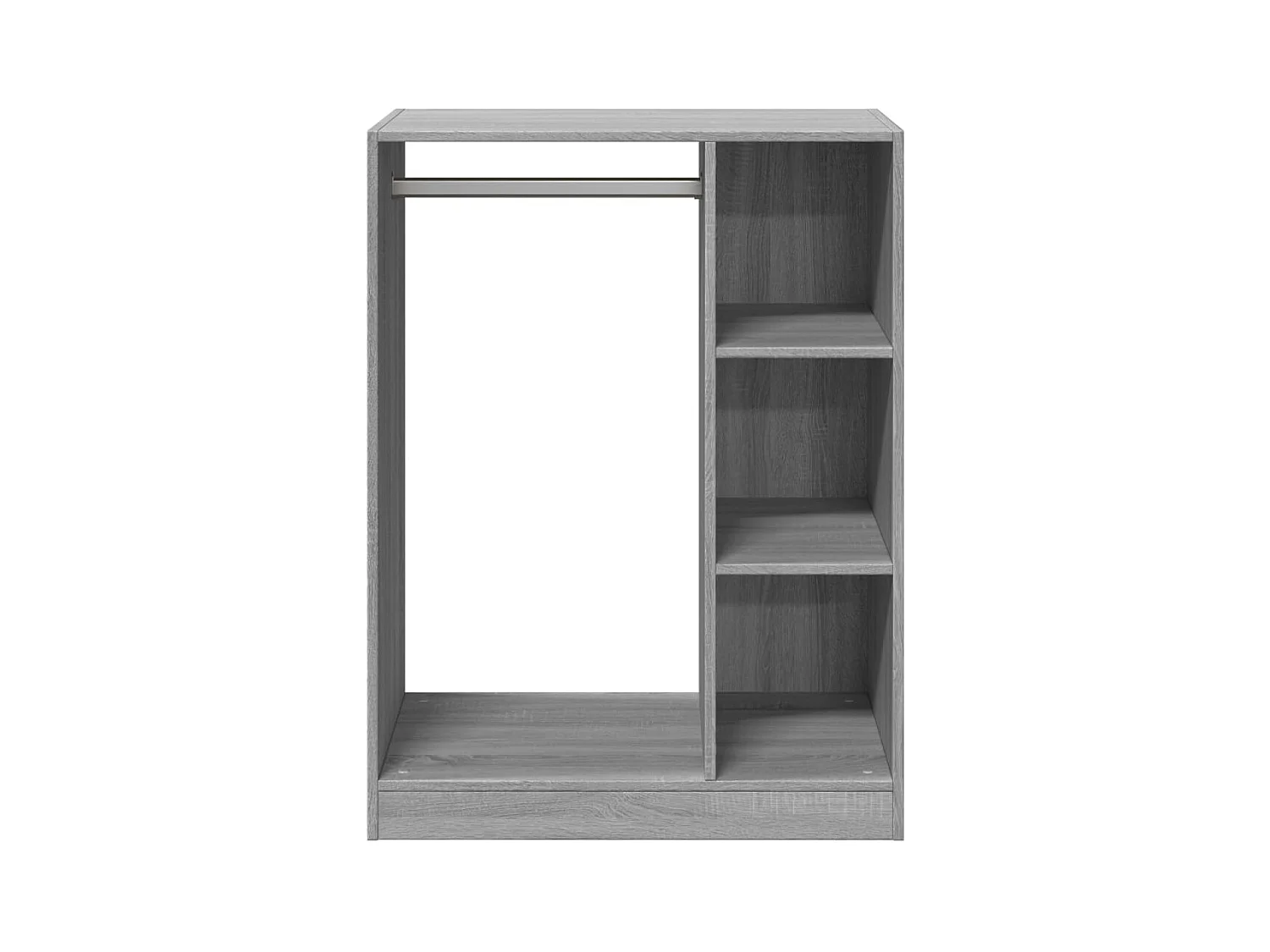 Sonoma grauer Kleiderschrank 77x48x102 cm, Holzwerkstoff