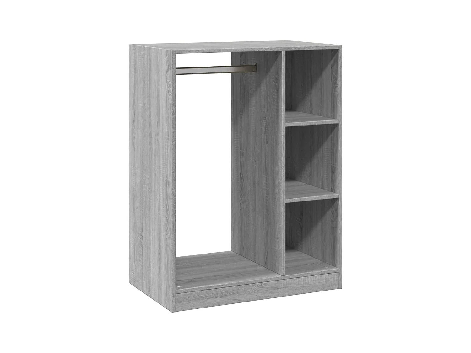 Sonoma grauer Kleiderschrank 77x48x102 cm, Holzwerkstoff