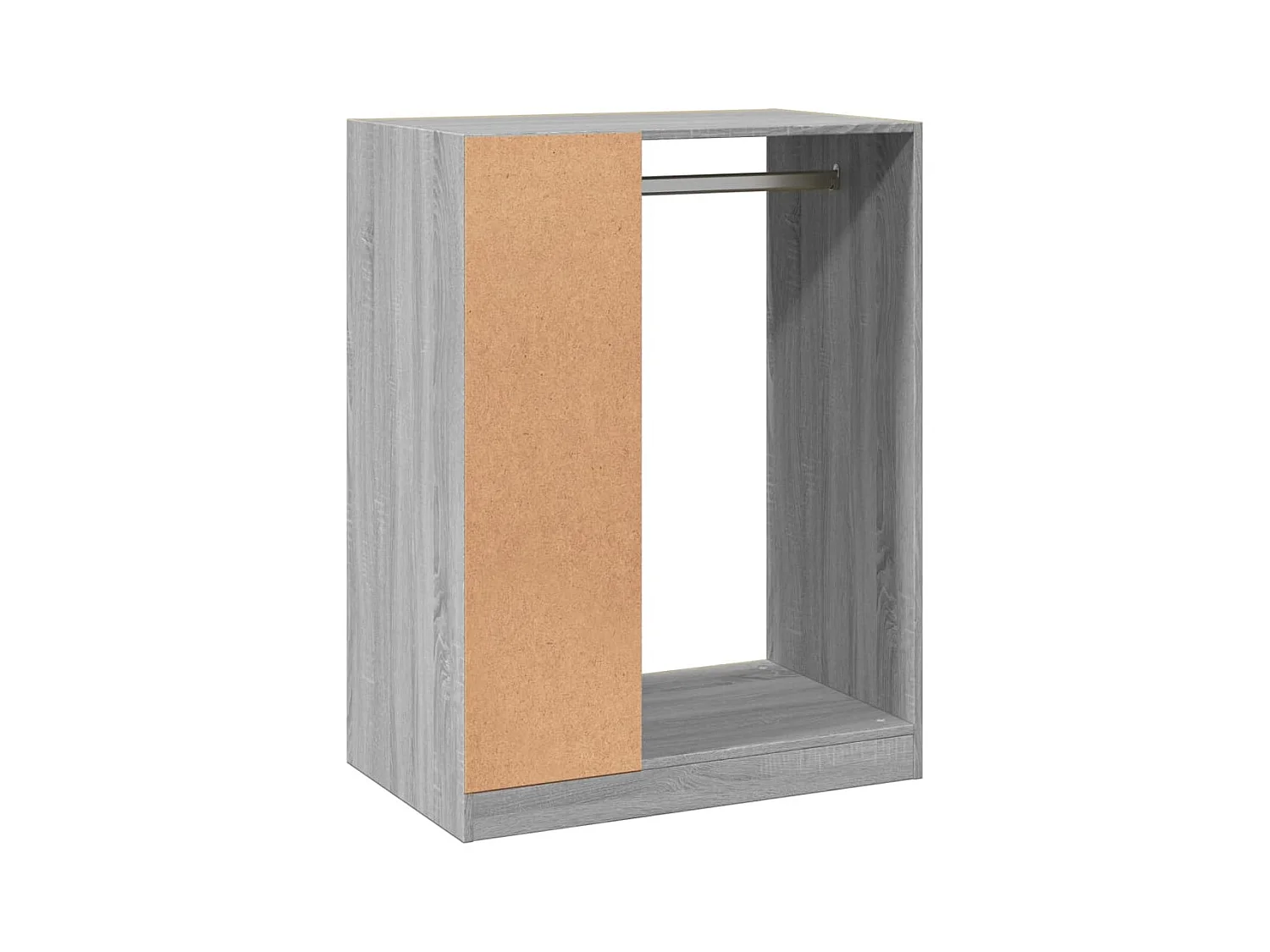Sonoma grauer Kleiderschrank 77x48x102 cm, Holzwerkstoff