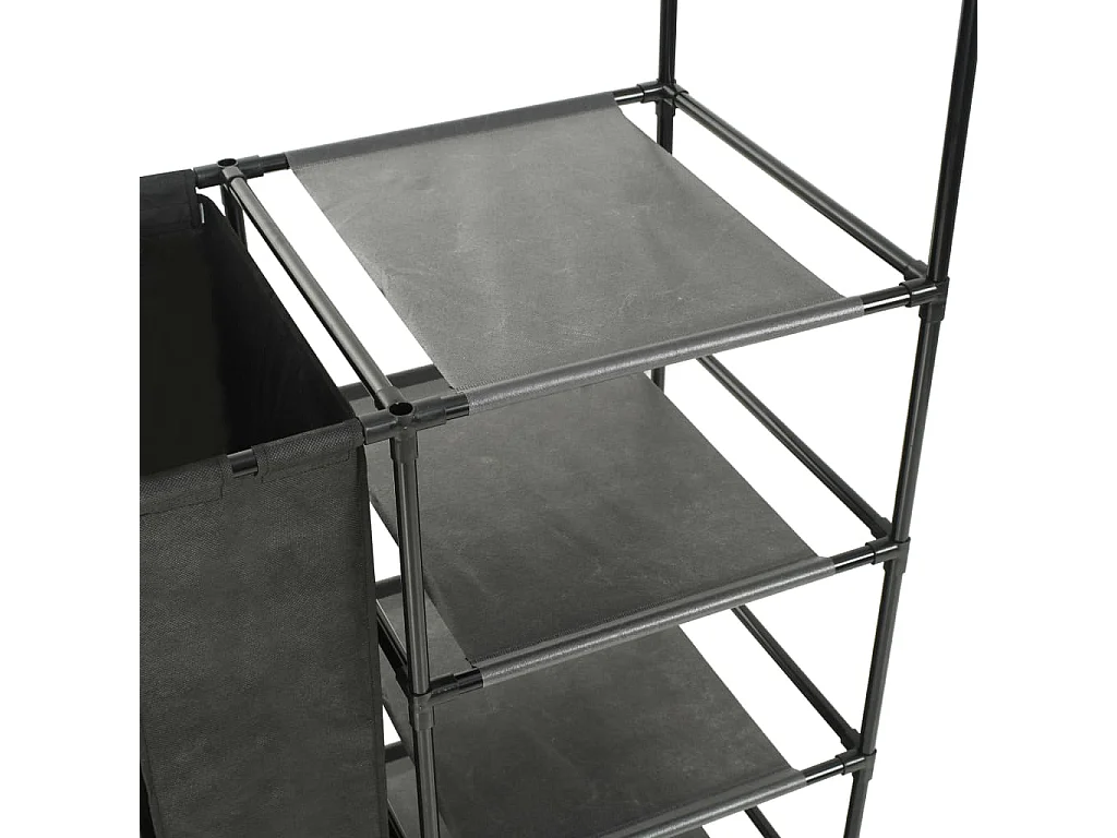 Porte-vêtements Acier et tissu non-tissé 87x44x158 cm Noir