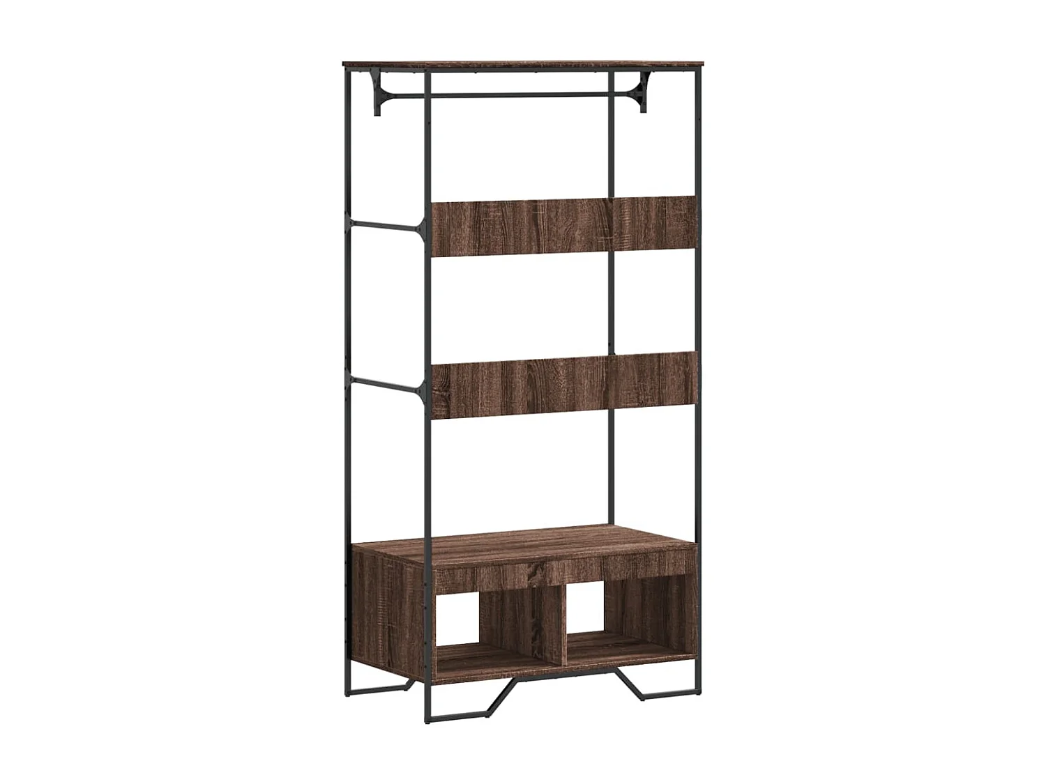 Schrank aus brauner Eiche, 90 x 50 x 180 cm, Holzwerkstoff