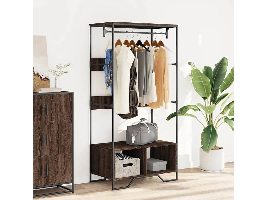 Armoire chêne marron 90x50x180 cm bois d'ingénierie