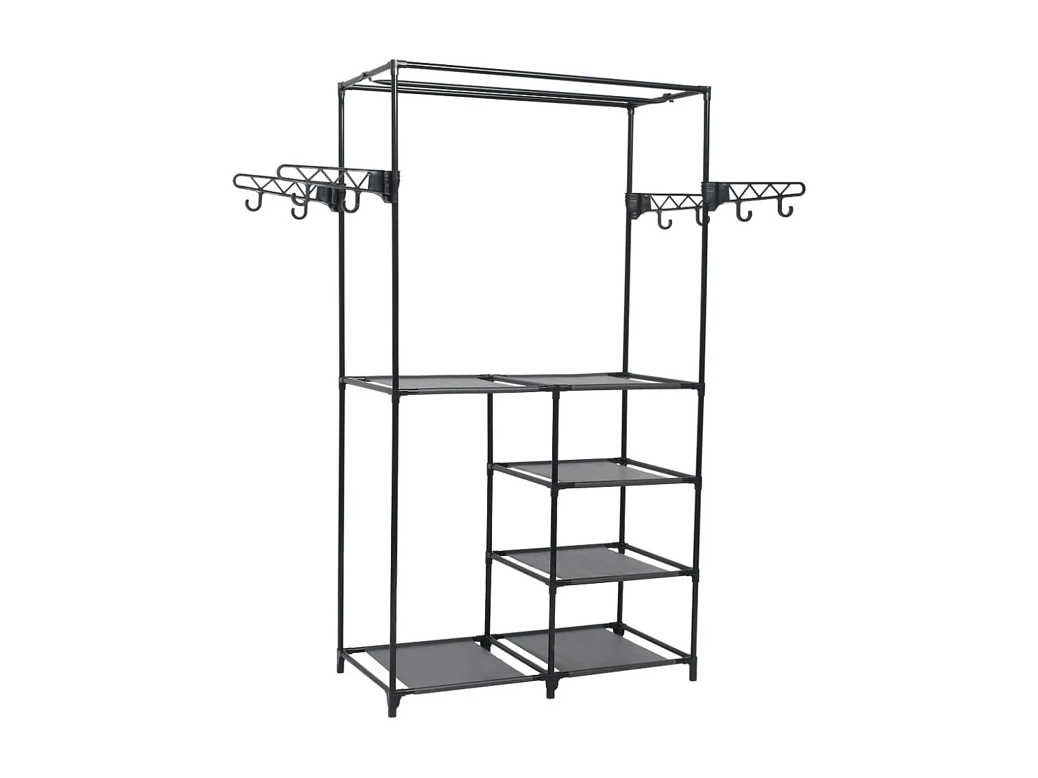 Porte-vêtements Acier et tissu non-tissé 87x44x158 cm Noir