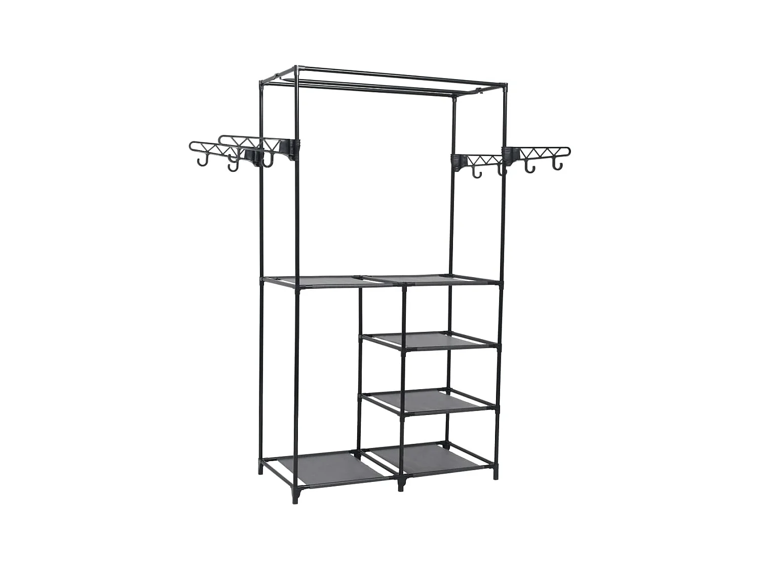 Porte-vêtements Acier et tissu non-tissé 87x44x158 cm Noir