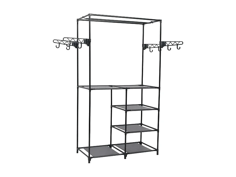 Porte-vêtements Acier et tissu non-tissé 87x44x158 cm Noir