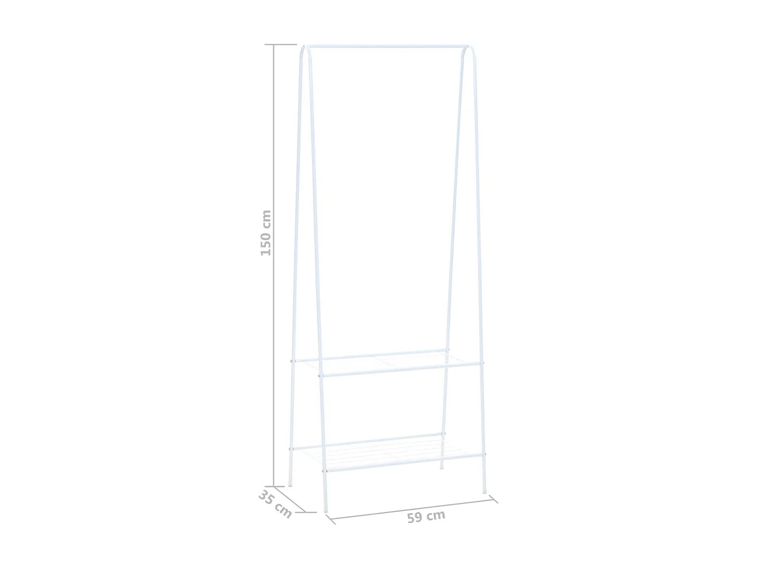 Cabideiro 59 x 35 x 150 cm Branco