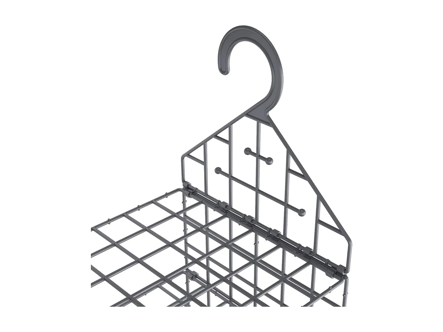 Organisateur de garde-robe suspendu avec 7 étagères 2 pcs