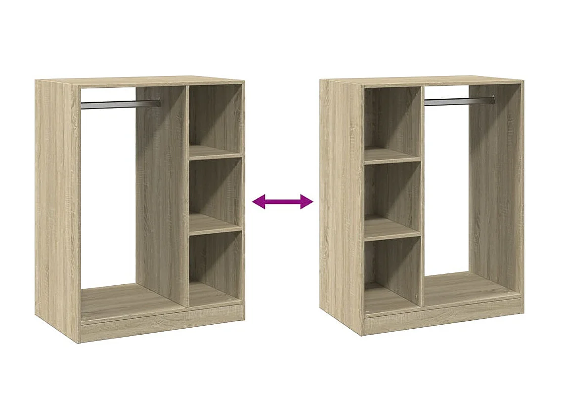 Armadio rovere Sonoma 77x48x102 cm multistrato