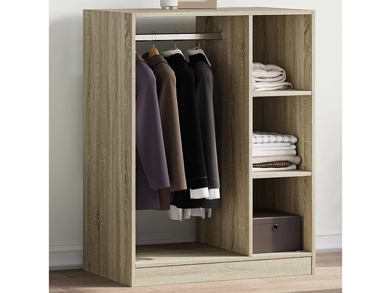 Kleiderschrank aus Sonoma-Eiche, 77 x 48 x 102 cm, Holzwerkstoff