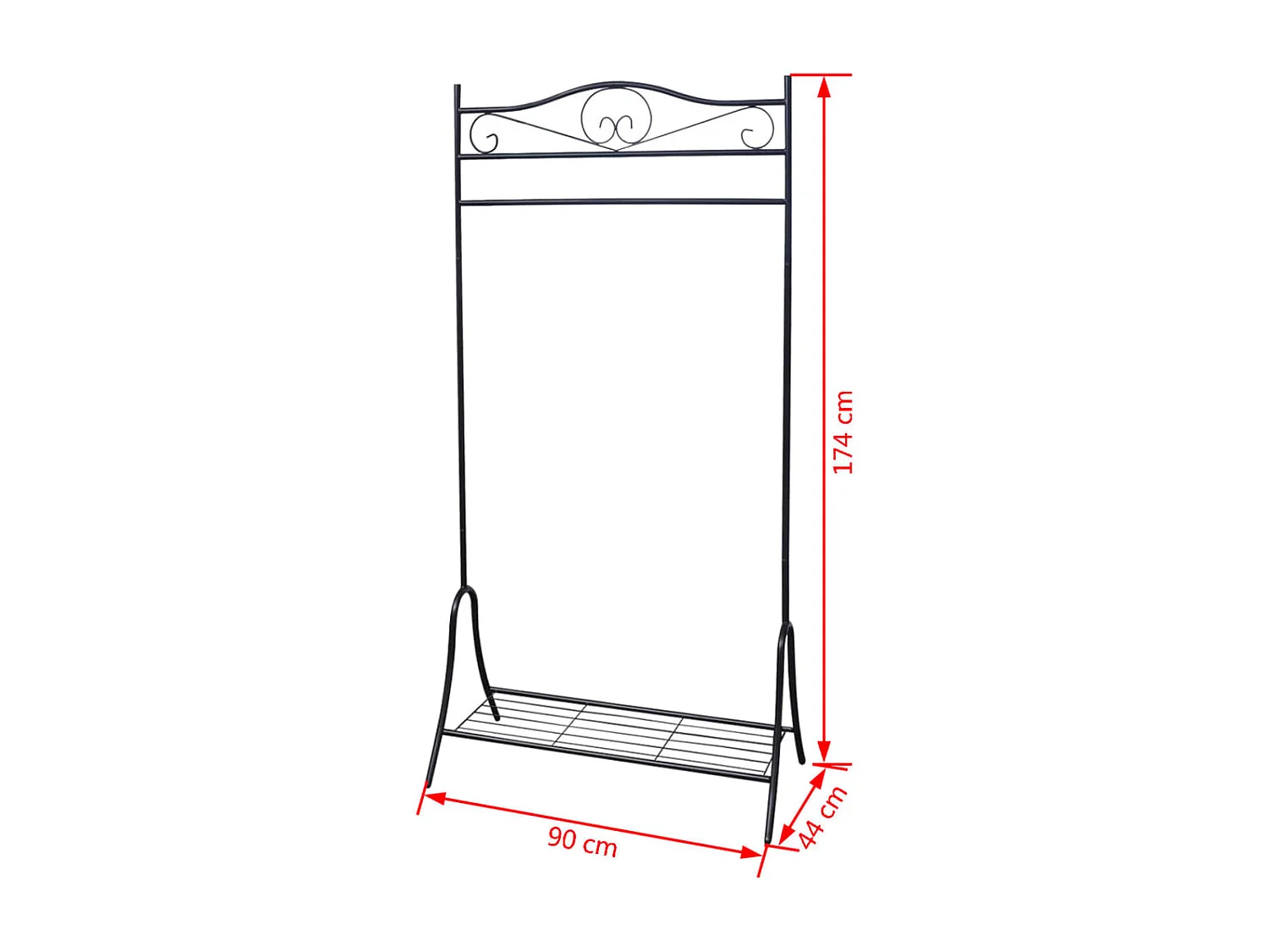 Portant à vêtements Noir Acier
