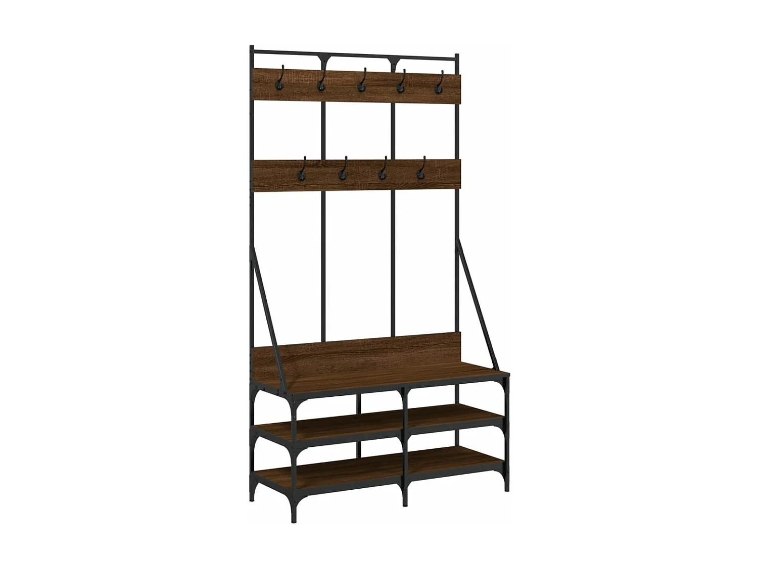 Appendiabiti e portascarpe rovere marrone