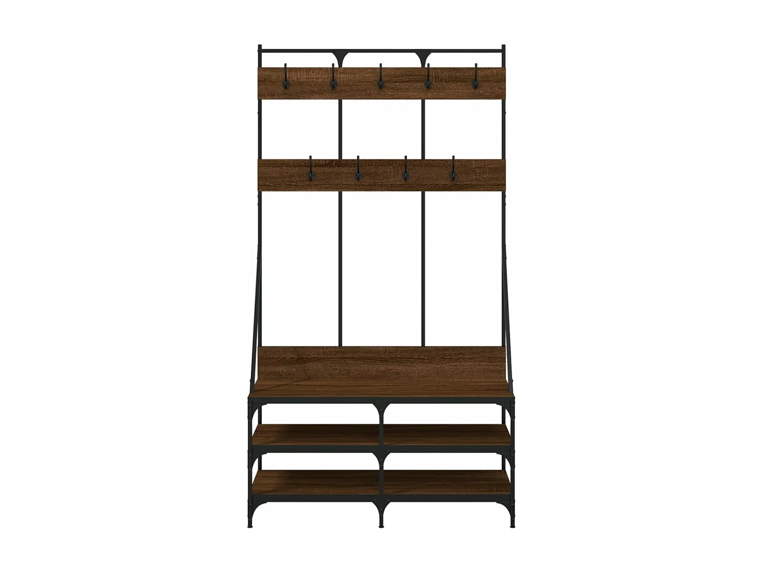 Appendiabiti e portascarpe rovere marrone