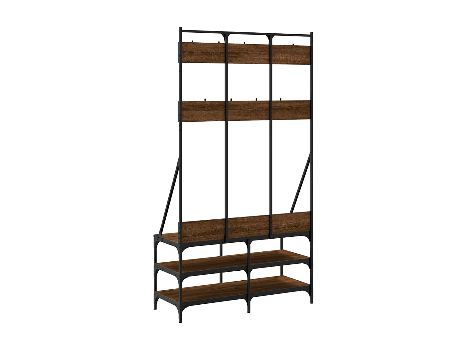 Appendiabiti e portascarpe rovere marrone
