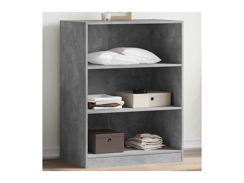 Garde-robe gris béton 77x48x102 cm bois d'ingénierie