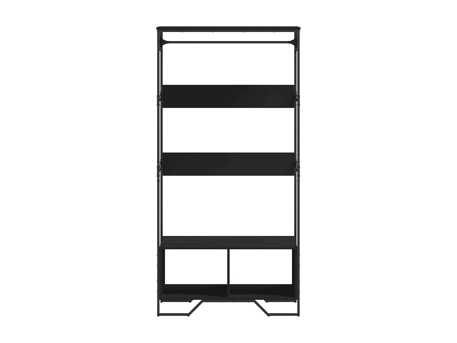 Zwarte kast 90x50x180 cm samengesteld hout