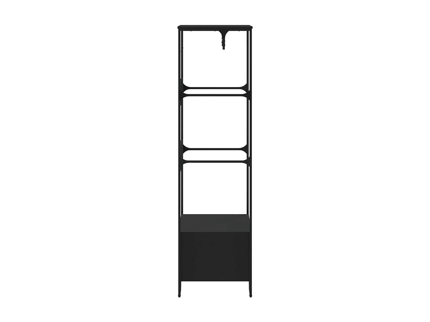 Zwarte kast 90x50x180 cm samengesteld hout