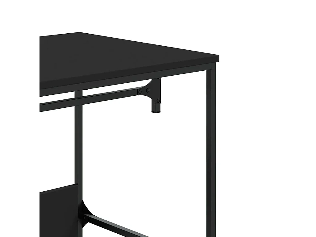 Zwarte kast 90x50x180 cm samengesteld hout