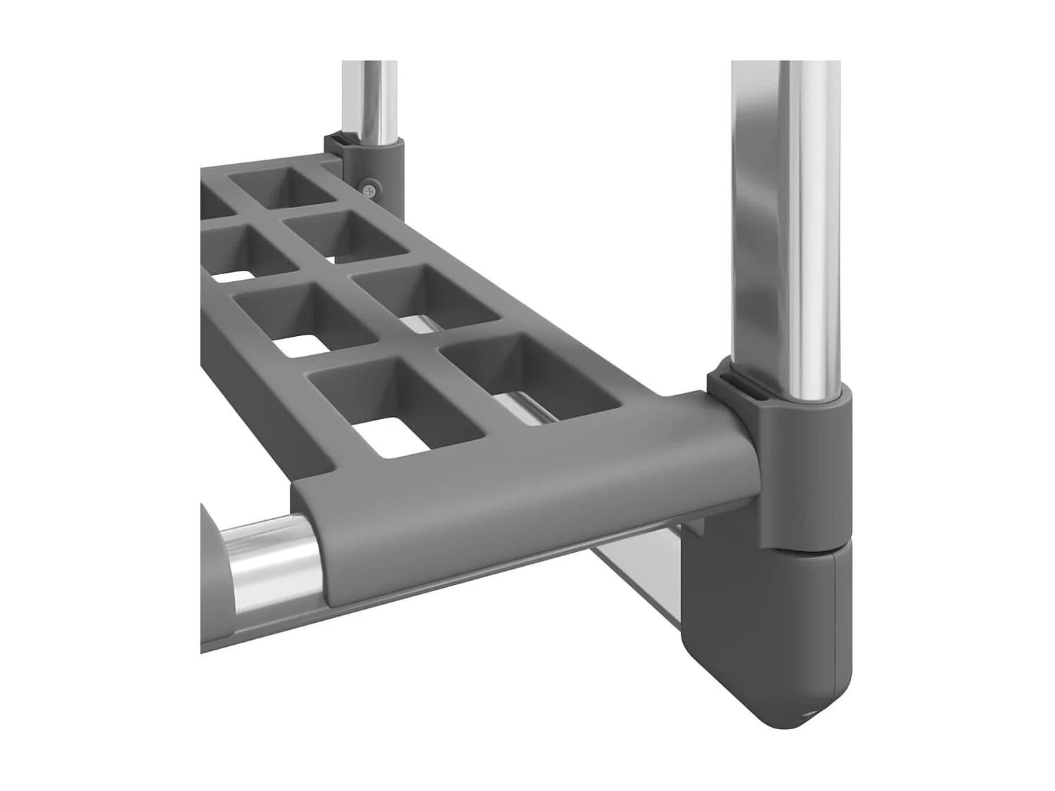 Porte-vêtements à 3 niveaux Argenté 59x29x192 cm Aluminium