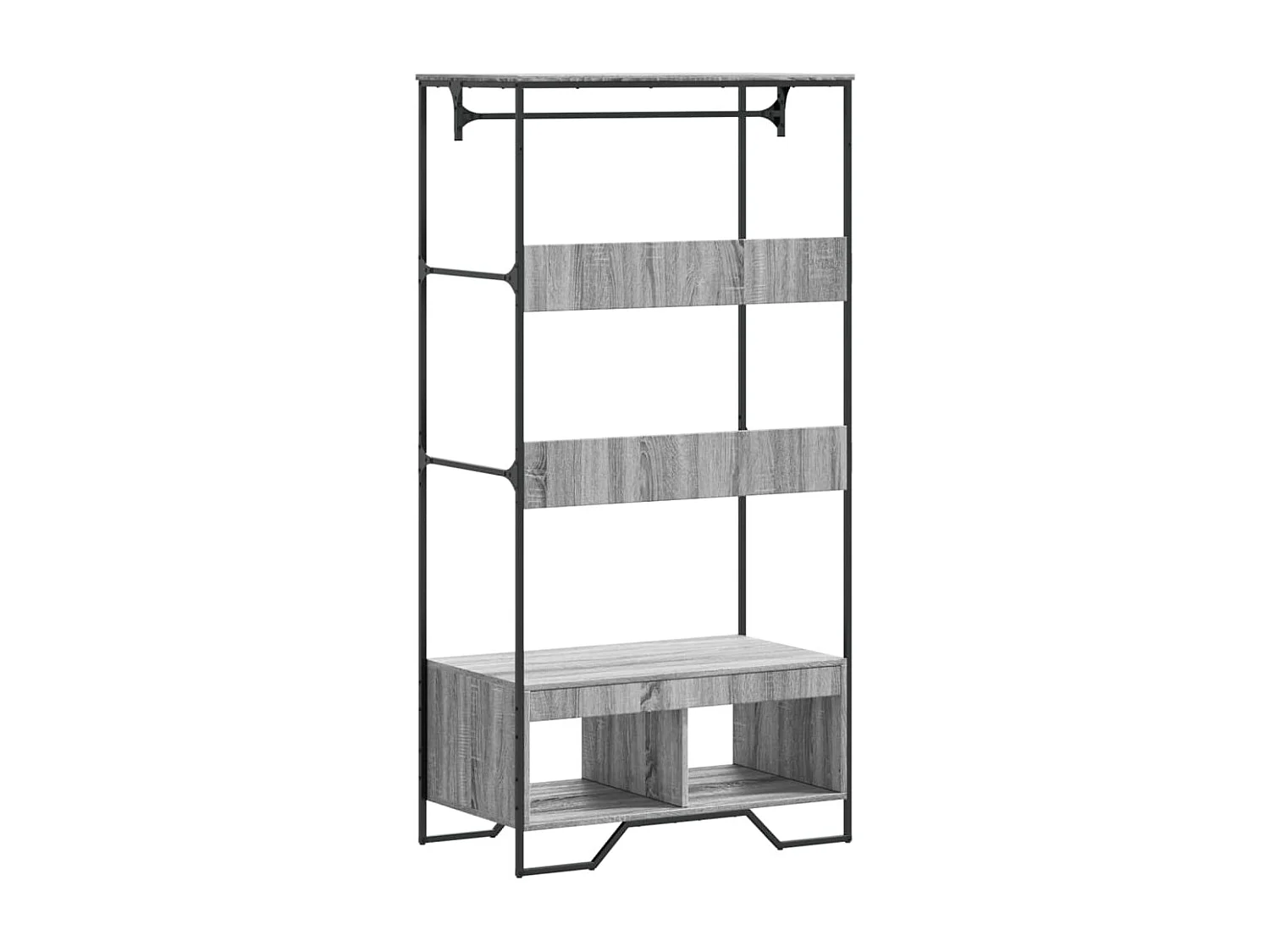 Mueble Sonoma gris 90x50x180 cm madera contrachapada
