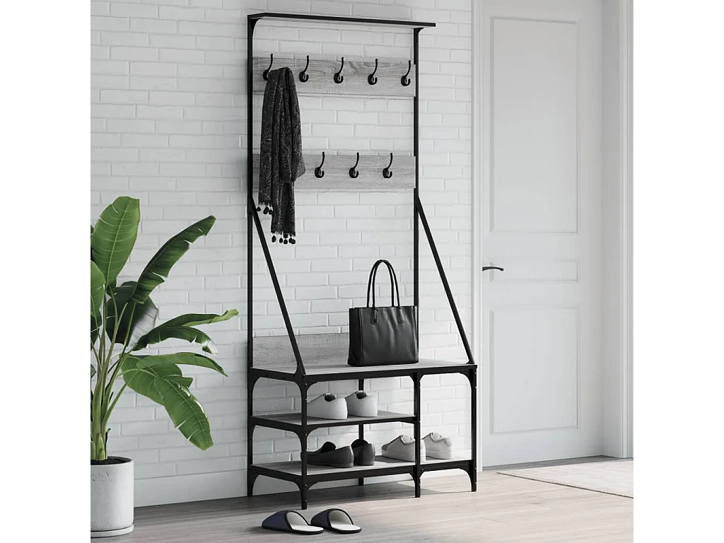 Kleiderständer und Schuhaufbewahrung Sonomagrau