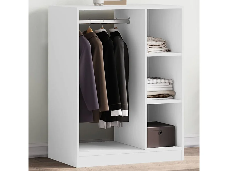 Armadio bianco 77x48x102 cm in derivati del legno