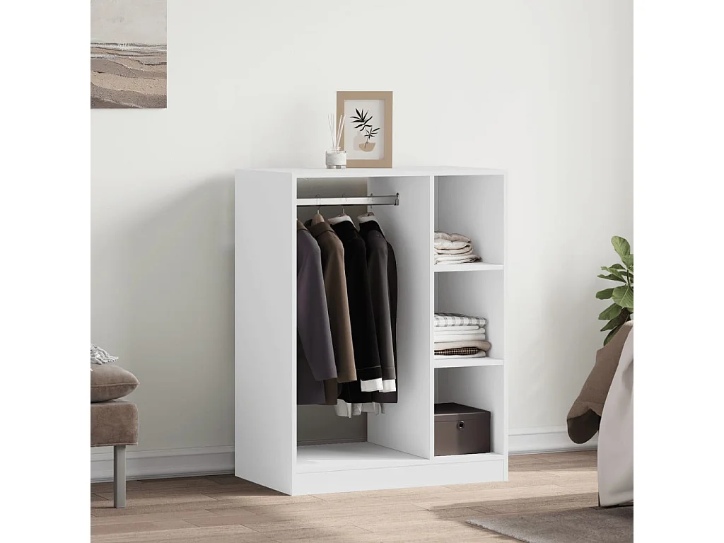 Garde-robe blanc 77x48x102 cm bois d'ingénierie