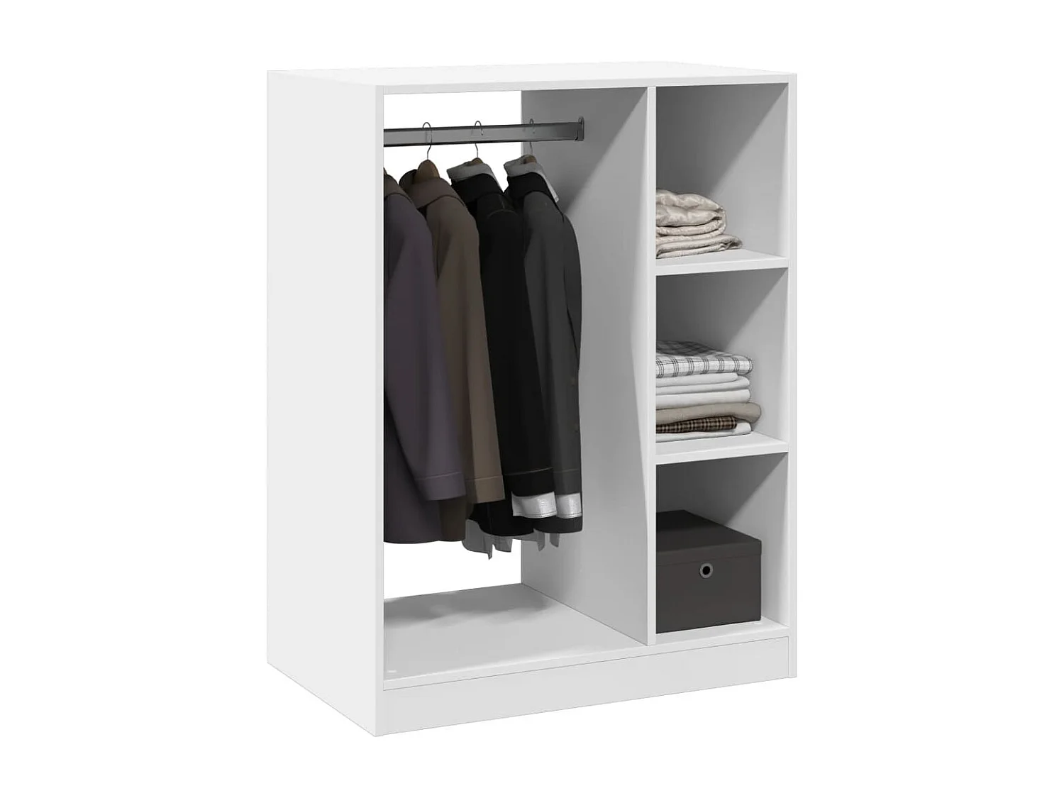 Garde-robe blanc 77x48x102 cm bois d'ingénierie