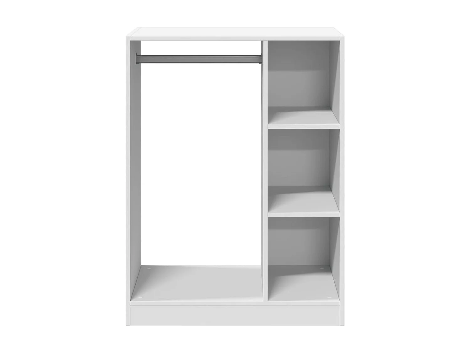 Garde-robe blanc 77x48x102 cm bois d'ingénierie