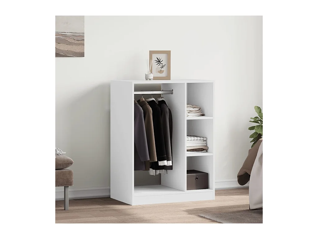 Armadio bianco 77x48x102 cm in derivati del legno