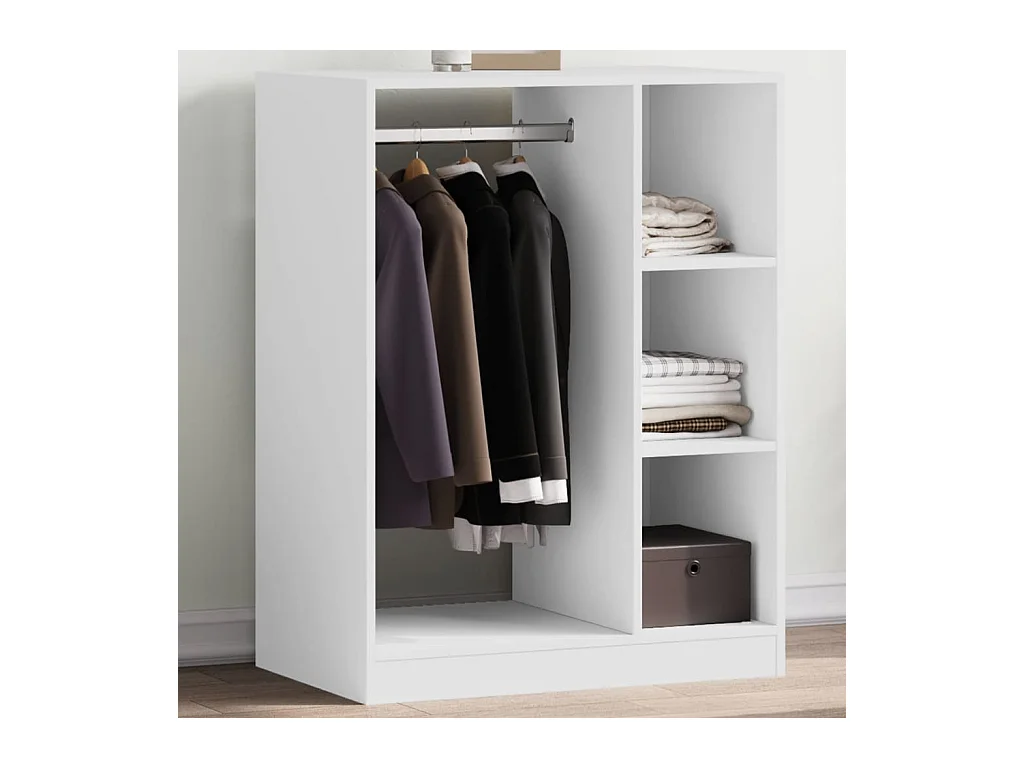 Armadio bianco 77x48x102 cm in derivati del legno