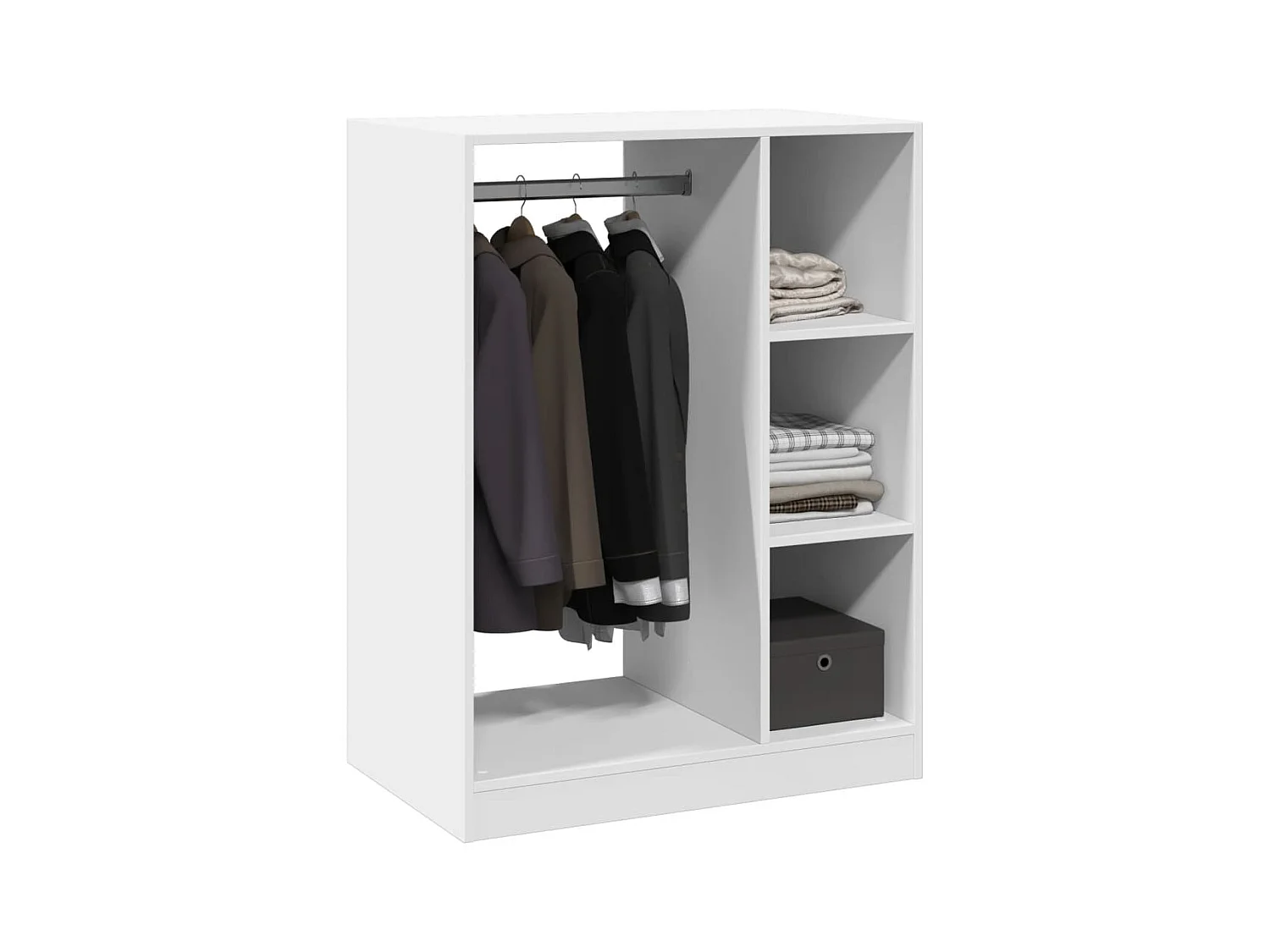 Armadio bianco 77x48x102 cm in derivati del legno