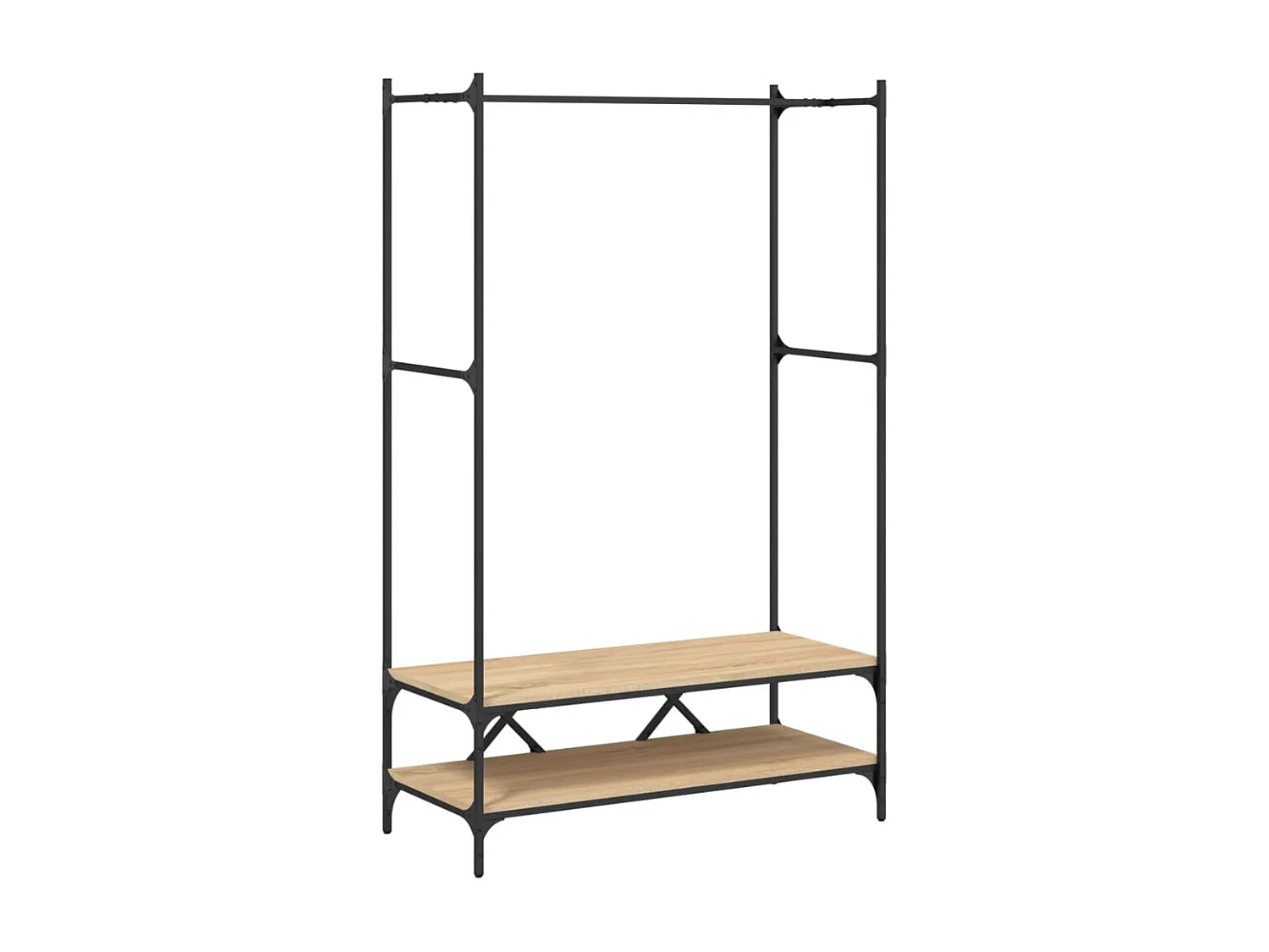 Kledingrek met planken Sonoma eiken parket