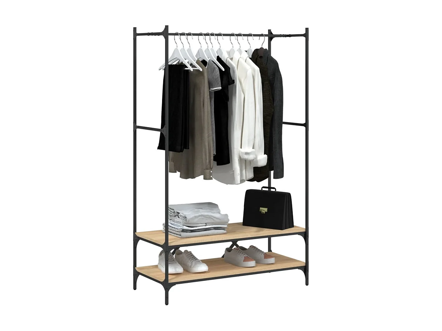 Kledingrek met planken Sonoma eiken parket