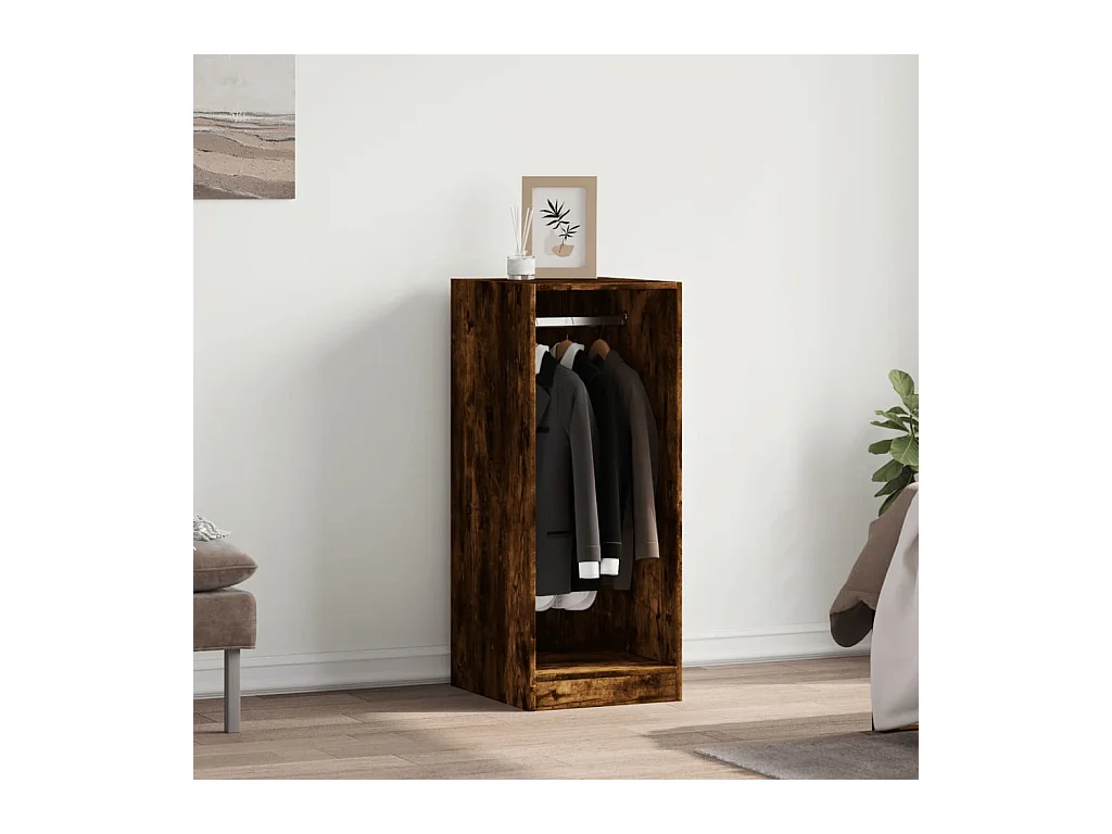 Gerookt eiken kledingkast 48x41x102 cm samengesteld hout